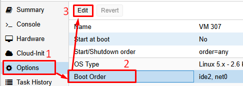 Editando Ordem de Boot