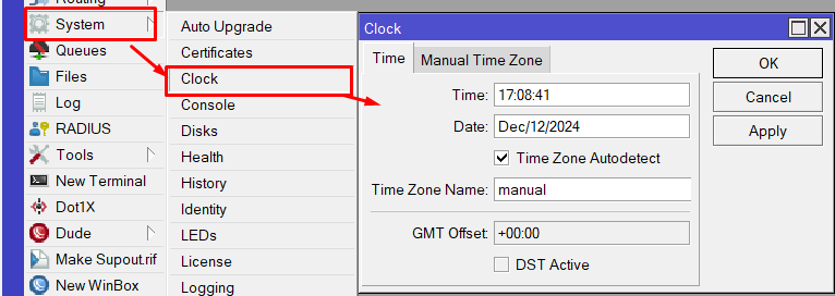 Cliente NTP - Exibindo configuração de Time Zone No Mikrotik 