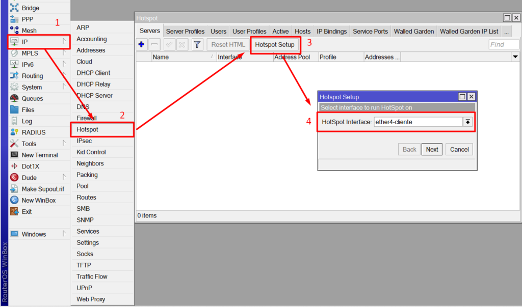 Configurando o Hotspot Setup