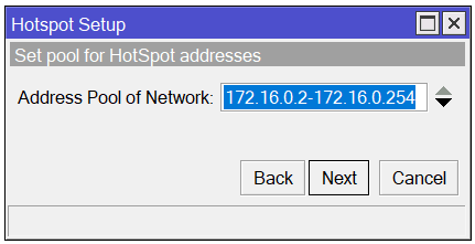 Definindo Range de IP disponibilizado pelo DHCP do Hotspot