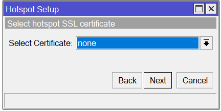 Deixando Hotspot sem certificado